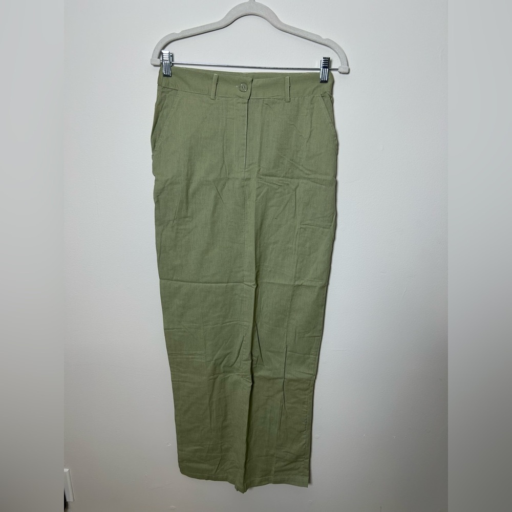 PrettyLittleThing khaki linen look pocket detail maxi skirt